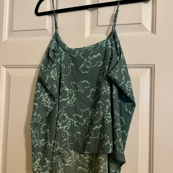 NWT Nine West Teal Floral Camisole - Picture 3 of 3